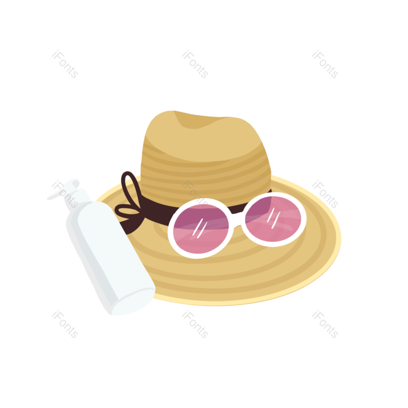 户外图片,帽子元素,化妆PNG,美妆免抠素材